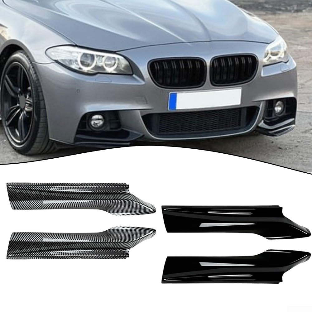 Stoßstange Seitenspoiler ABS Lippe Splitter Zierleiste für BMW 5er F10 F11 (Schwarz) von DystopiaWorld