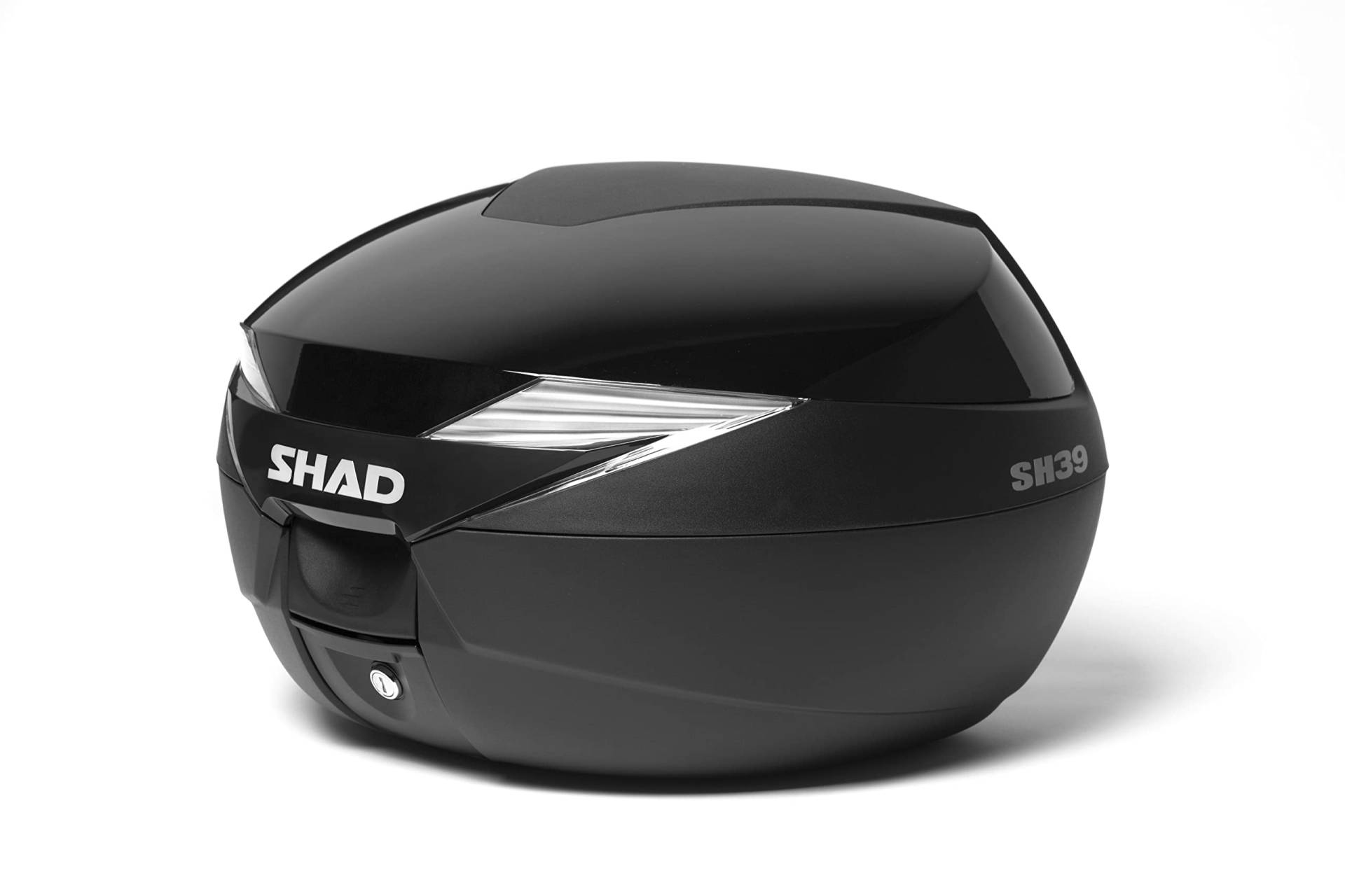 SHAD SH39 Koffer Schwarz Metall Top Case 40 Liter mit Universalplatte für Motorroller von E-BIKERS