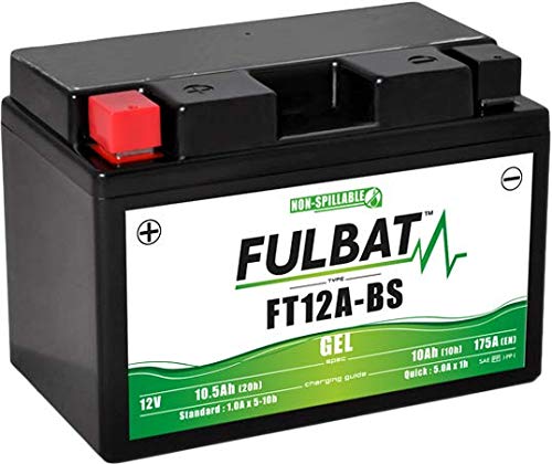 YT12A-BS Fullbat gebrauchsfertige Gel-Batterie Suzuki Burgman 250 400 SV 650 von E-BIKERS