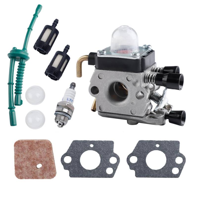 Vergasersatz für STIHL C1Q-S97 FS38 FS55R FS55 FS45 FS46 KM55R HL45 HS45 FS45L FS45C FS46C FS55C FS55RC FC55 Kompletter Satz Vergaserzubehör im Lieferumfang enthalten(10er-Set) von E-RFSEY