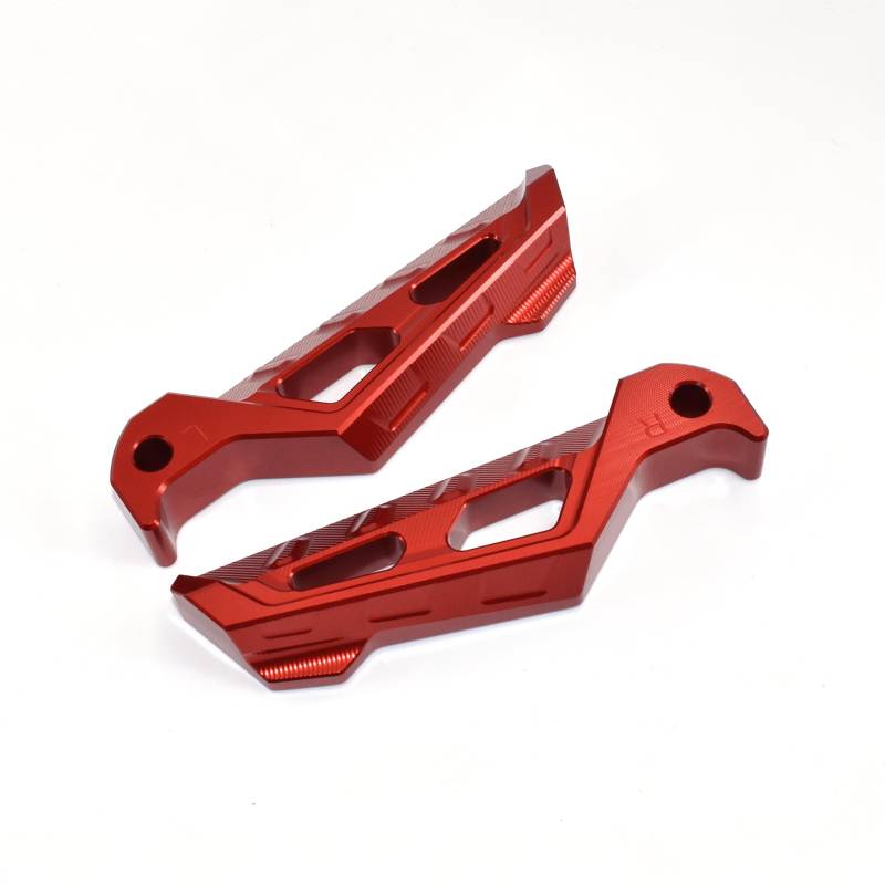 ESPEEDMTC Für Yamaha NMAX 125 155 160 2015-2023 Connected Fußrasten hinten Trittstufe Beifahrer-Vergrößerungspedal CNC-Aluminium Fußstütze (Rot) von E-SPEEDMTC