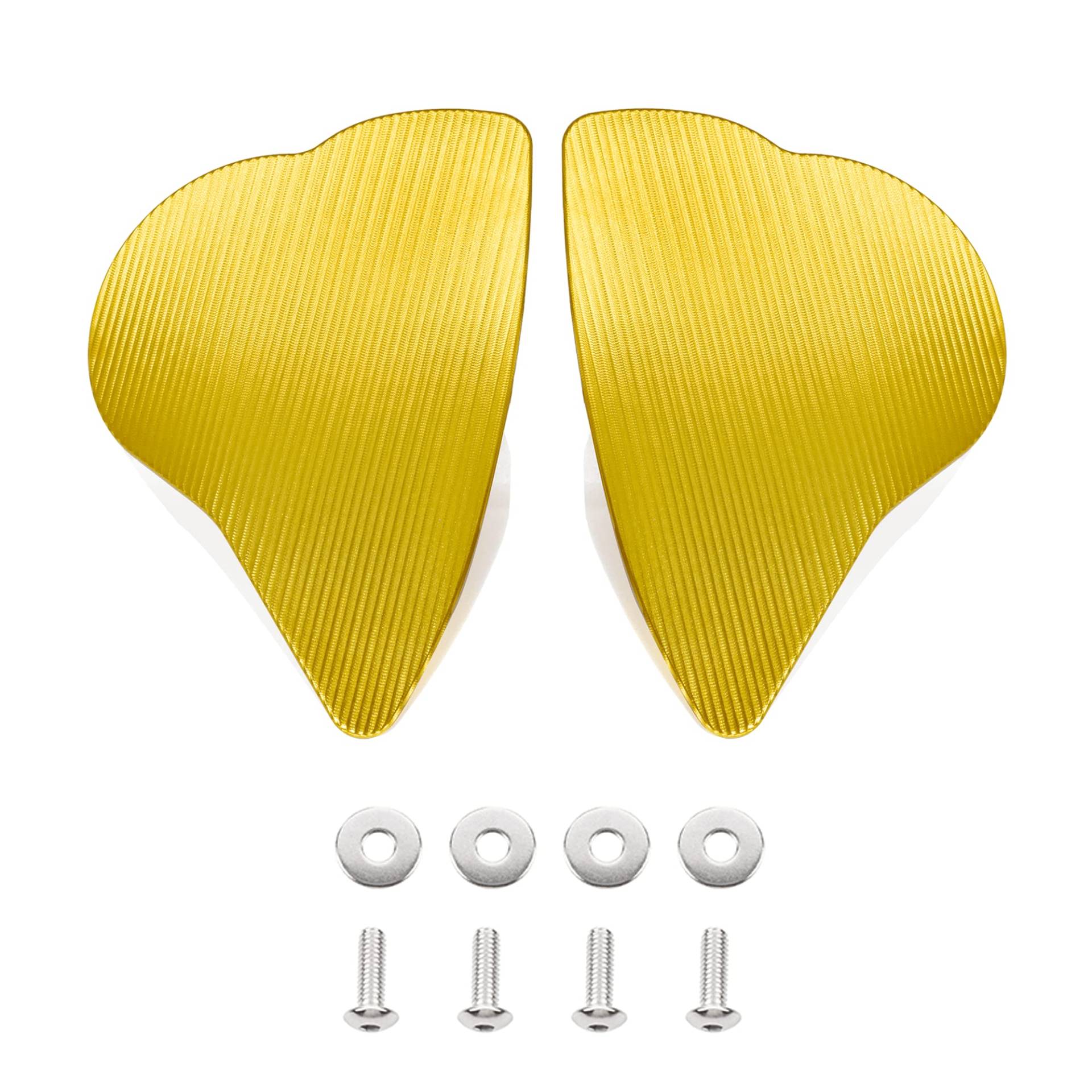 ESPEEDMTC Für Yamaha R6 R7 2017-2023 Seitenspiegel Loch Cap Spiegel Mount Abdeckung Rückspiegel Abdeckung Dekorative Windschutzscheibe Abdeckung CNC Aluminiumlegierung (Gold) von E-SPEEDMTC