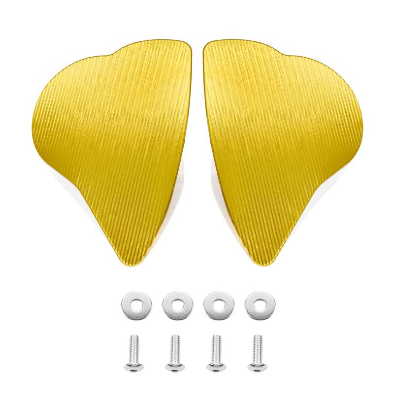 ESPEEDMTC Für Yamaha R6 R7 2017-2023 Seitenspiegel Loch Cap Spiegel Mount Abdeckung Rückspiegel Abdeckung Dekorative Windschutzscheibe Abdeckung CNC Aluminiumlegierung (Gold) von E-SPEEDMTC
