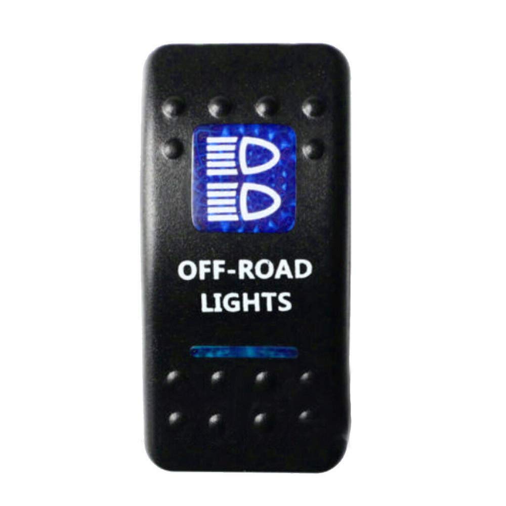 E Support™ 12V Auto KFZ Blau LED Lichtleiste Beleuchtet Wippenschalter Kippschalter Auto-Armaturenbrett Schalter Off Road Light von ESUPPORT