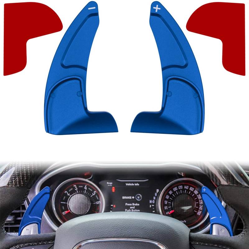 Lenkradschaltwippe, erweiterte Schalthebel-Verkleidung, Abdeckung für Dodge Challenger Charger Durango RT & Scat Pack 2015-2021, für Jeep Grand Cherokee 2014-2021, von E-cowlboy