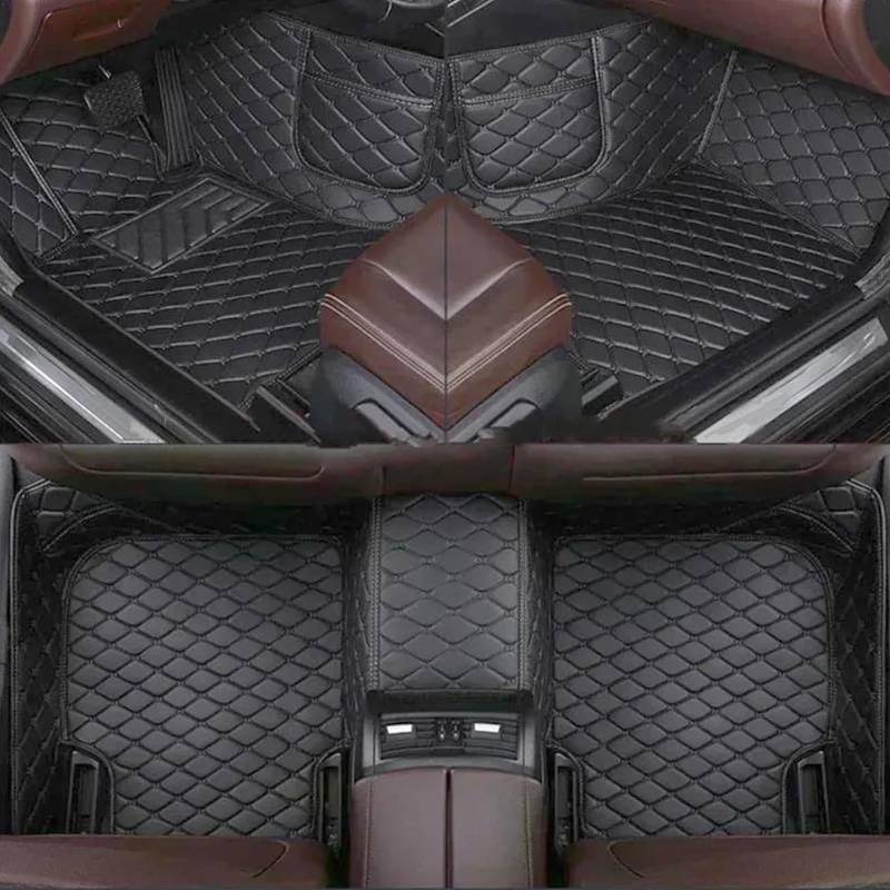 Nach Maß Auto Fußmatten für BMW 2er Active Tourer U06 2022-2024, Premium Kunstleder, Allwetter Wasserdicht Antirutsch Luxus Fußmatten Set, Innenraum Teppiche Zubehör,A/All Black von EABEAHZZ