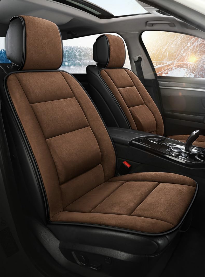 EACTEL Auto Sitzauflagen für Audi A6 Wagon C7 2011-2018, Ledersitz-Rückenlehnenkissenpolster-Schutz-Schutz-Innenzubehör,Brown- von EACTEL