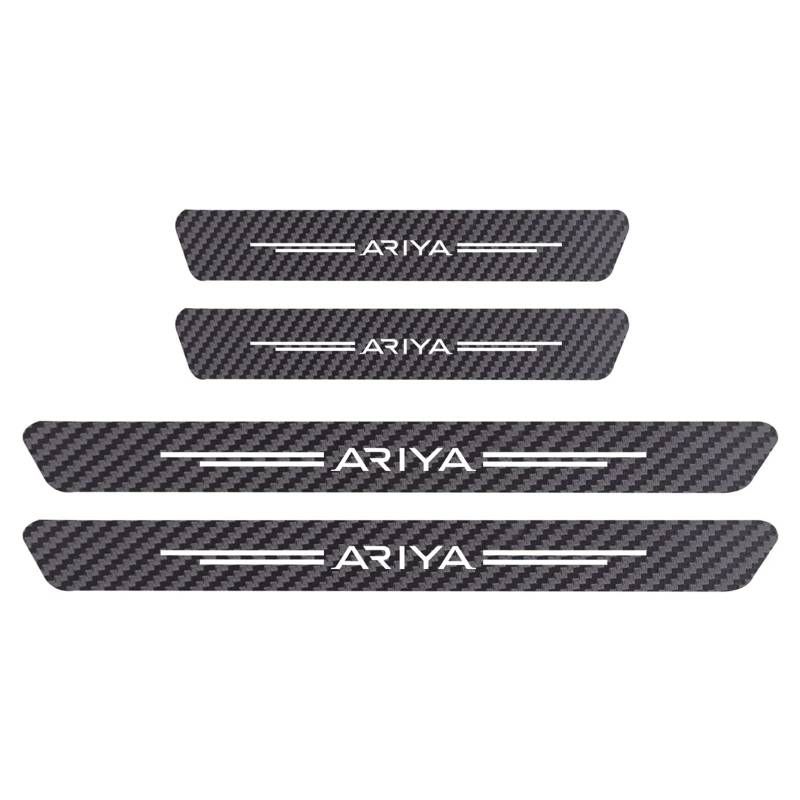 4 Stücke Auto Einstiegsleisten Carbon Faser Aufkleber für NIS-san Qashqai Patrol Pulsar SENTRA SYLPHY TEANA TIIDA X-Trail, Einstiegsleisten Aufkleber Kantenschutz, Ariya von EAGLEG