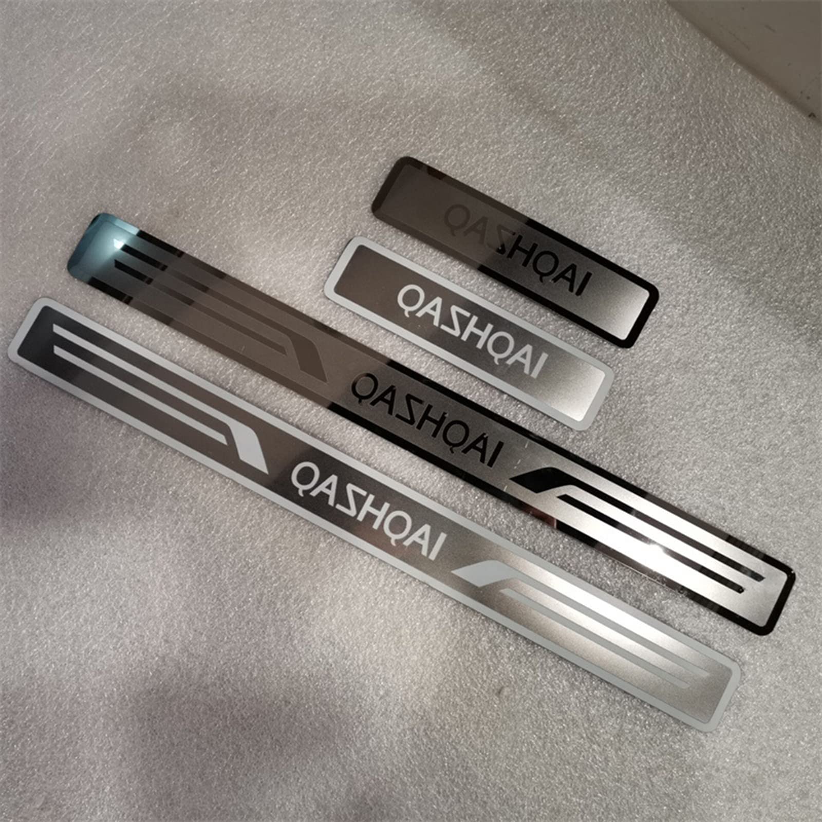 EAGLEG Auto Edelstahl Einstiegsleisten Für NIS-san Qashqai J10 J11 2008-2022 Tuning Zubehör 4 STÜCKE Auto Scuff Plate Türschwelle Sill Aufkleber,Silver EAGLEG Auto Edelstahl Einstiegsleisten Für NIS-san Qashqai J10 J11 2008-2022 Tuning Zubehör 4 STÜCKE Auto Scuff Plate Türschwelle Sill Aufkleber,Silver von EAGLEG
