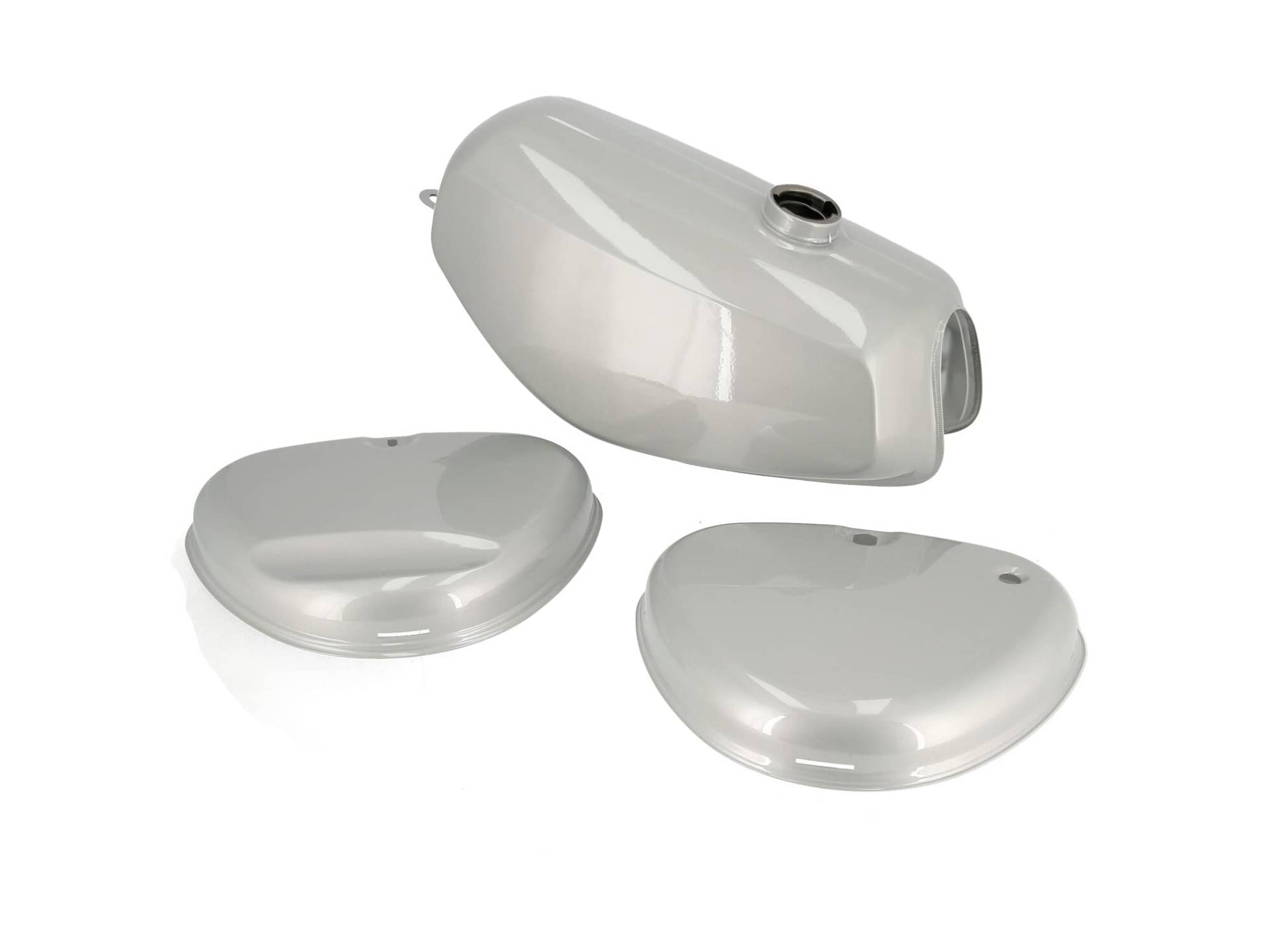 Set: Tank + Seitendeckel Enduro, Silber RAL 9006 - für Simson S51E, S70E Set: Tank + Seitendeckel Enduro, Silber RAL 9006 - für Simson S51E, S70E von EAO
