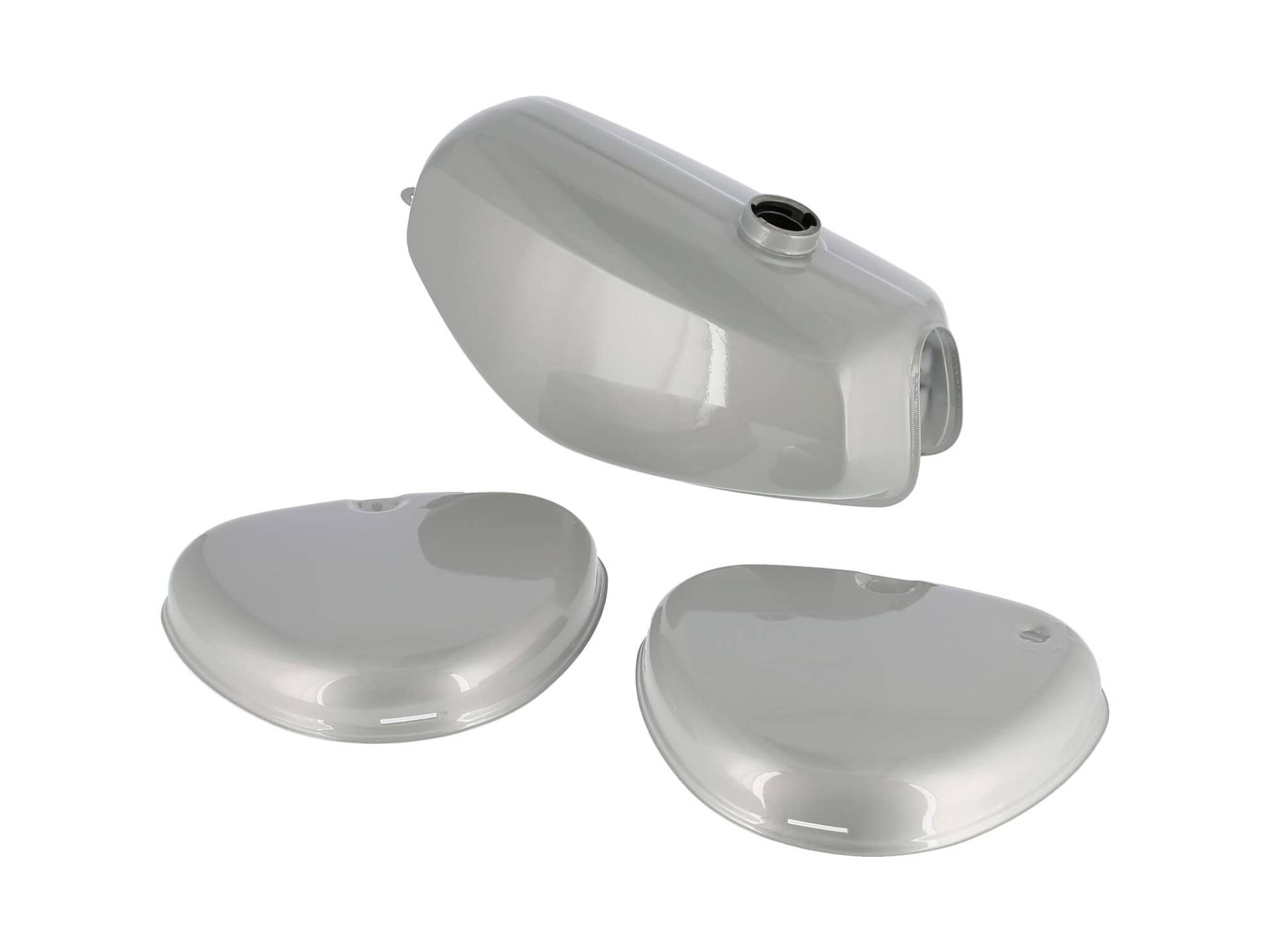 Set: Tank + Seitendeckel, Silber RAL 9006 - für Simson S50, S51, S70 Set: Tank + Seitendeckel, Silber RAL 9006 - für Simson S50, S51, S70 von EAO
