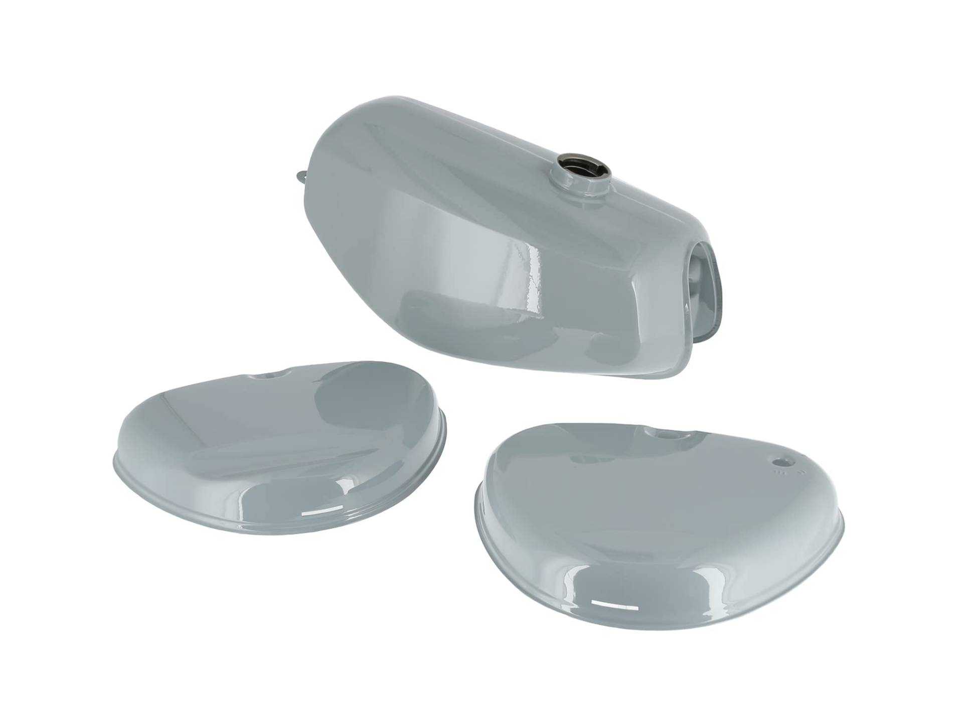 Set: Tank + Seitendeckel Enduro, Grau RAL 7000 - für Simson S51E, S70E Set: Tank + Seitendeckel Enduro, Grau RAL 7000 - für Simson S51E, S70E von EAO