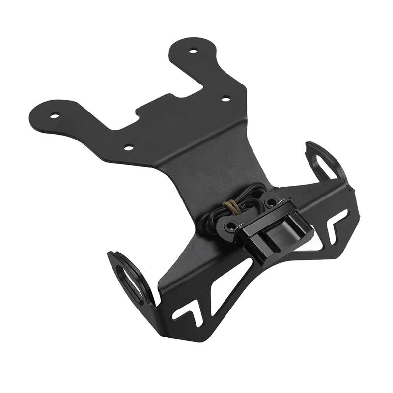 EASDTG Moto Rahmen Halter Für CRF1100L Für Africa Für Twin Für DCT Für ES Für Adventure Sports 2020-2023 Motorrad-Kennzeichenhalter-Hintere Halterung(with Light Black) von EASDTG