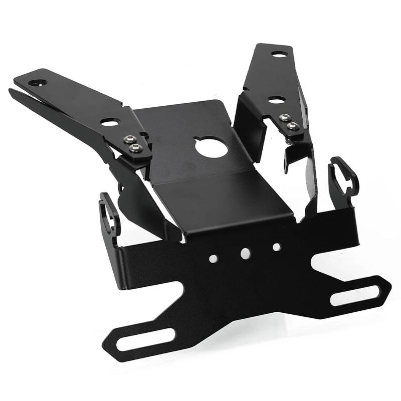 EASDTG Moto Rahmen Halter Für XADV-750 2021-2022-2023-2024 Motorrad-Kennzeichenhalter, Kotflügel, Beseitigt Registrierungshalterung Mit Lichtersatz-Kit(Black NO Light b) von EASDTG