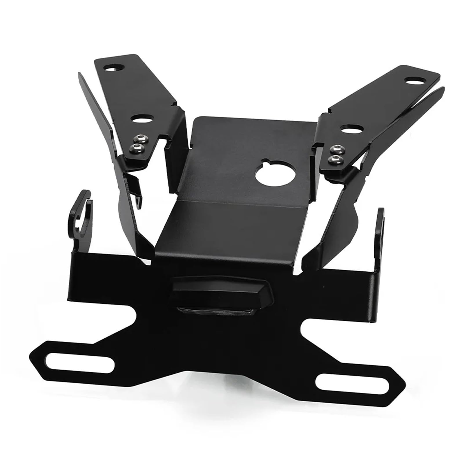 EASDTG Moto Rahmen Halter Für XADV-750 2021-2022-2023-2024 Motorrad-Kennzeichenhalter, Kotflügel, Beseitigt Registrierungshalterung Mit Lichtersatz-Kit(Black with Light b) von EASDTG