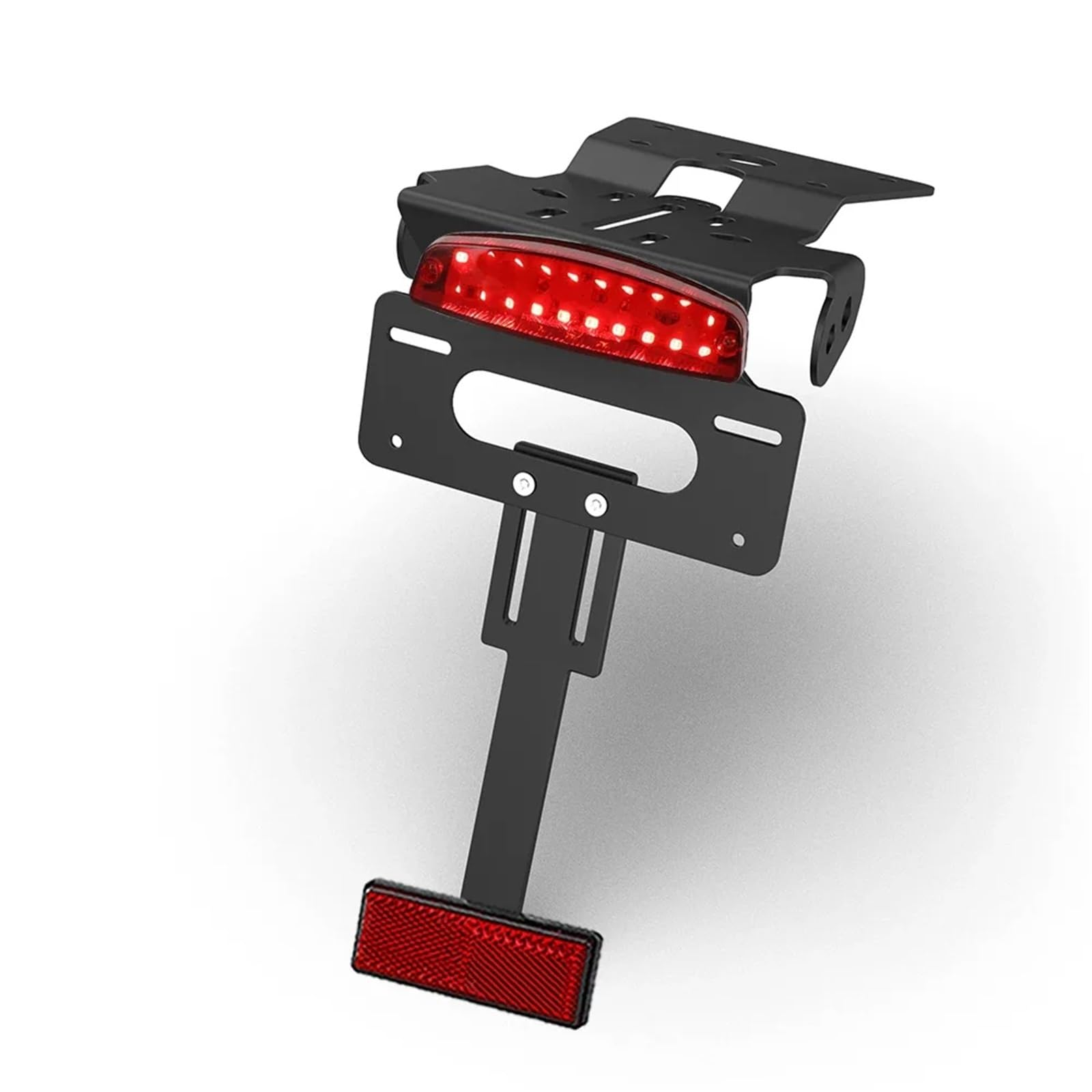 EASDTG Moto Rahmen Halter Kompatibel Mit Suzuki Für GSX-8S 2023 2024 Für GSX-8R 2024 Motorrad-Hinterer Kurzschwanzrahmen Rücklicht Kennzeichenhalter Mit Licht(C red) von EASDTG