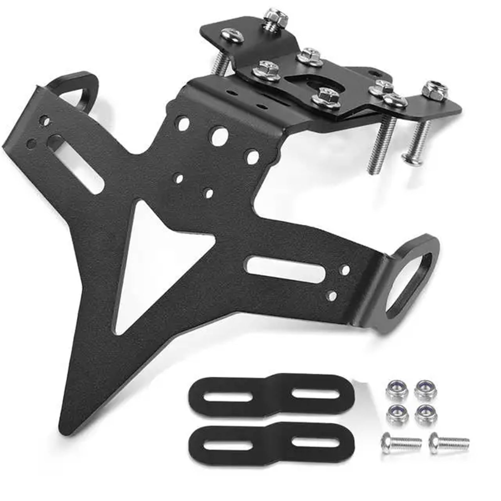 EASDTG Moto Rahmen Halter Kompatibel Mit Yamaha Für MT-07 2013–2023 Für FZ-07 2013–2015 2017–2023 Motorradkäfig, Heckfender-Registrierungshalterung, Kennzeichenhalter(Without Light Black B) von EASDTG