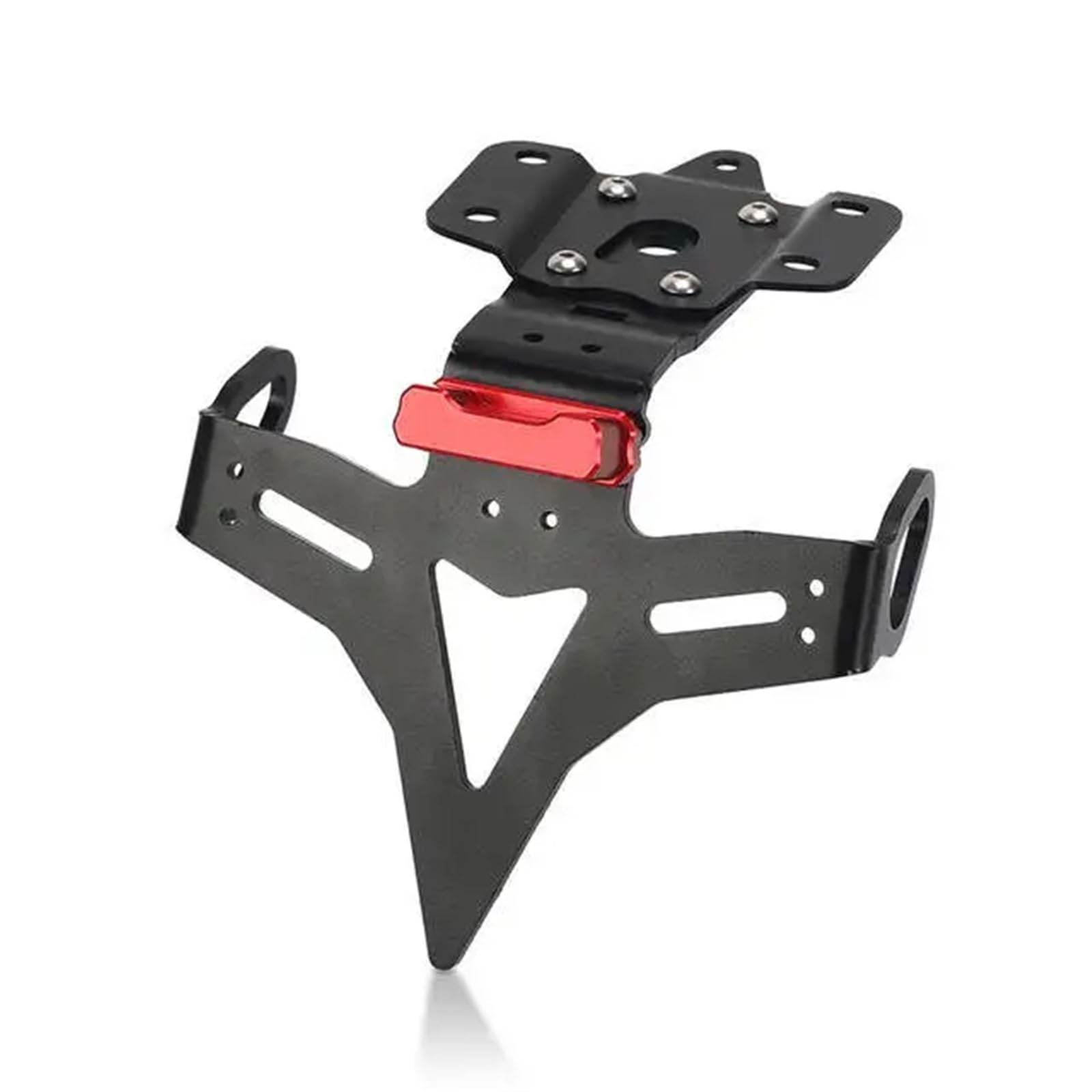 EASDTG Moto Rahmen Halter Kompatibel Mit Yamaha Für MT-07 2013–2023 Für FZ-07 2013–2015 2017–2023 Motorradkäfig, Heckfender-Registrierungshalterung, Kennzeichenhalter(with Light red) von EASDTG