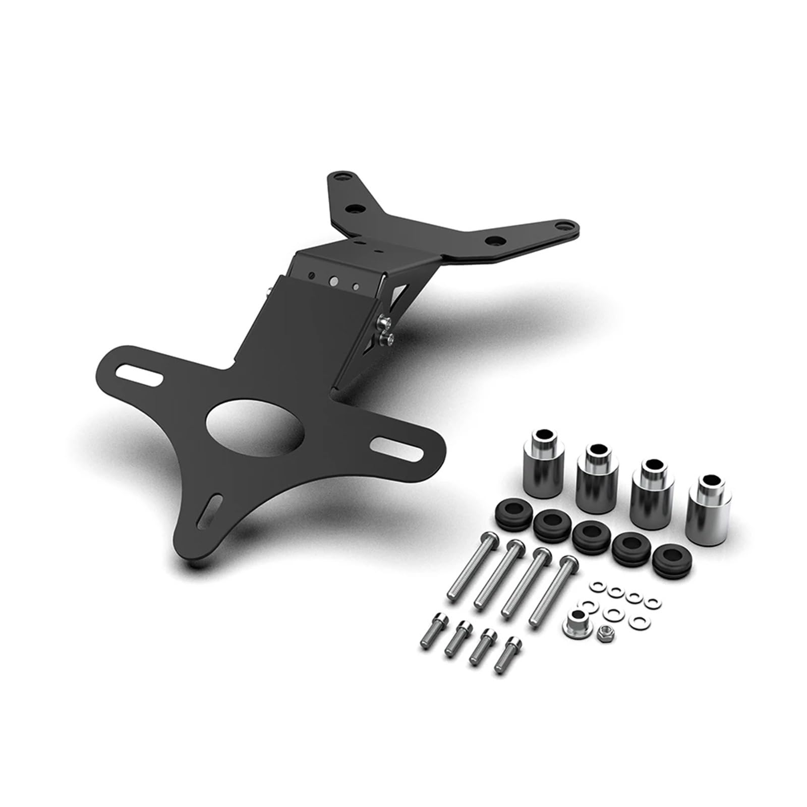 EASDTG Moto Rahmen Halter Kompatibel Mit Yamaha Für T-MAX 560 2022 2023 2024. Einstellbarer Kennzeichenhalter-Umzugssatz Für Motorräder.(Without Light) von EASDTG