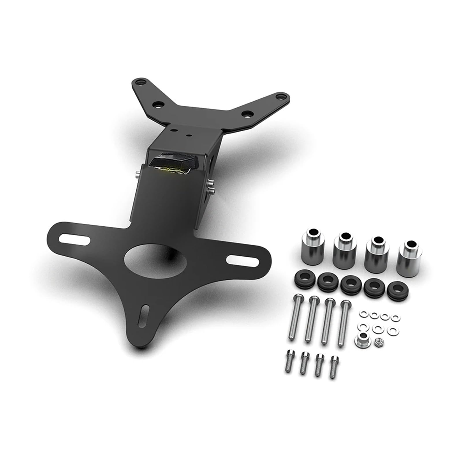 EASDTG Moto Rahmen Halter Kompatibel Mit Yamaha Für T-MAX 560 2022 2023 2024. Einstellbarer Kennzeichenhalter-Umzugssatz Für Motorräder.(with Light) von EASDTG