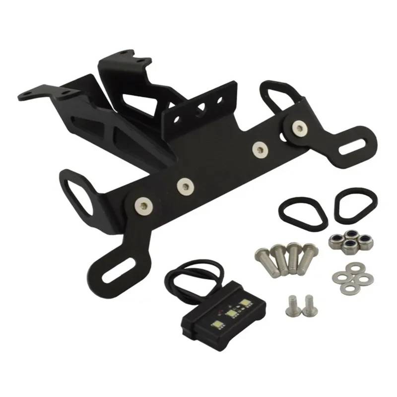 EASDTG Moto Rahmen Halter Kompatibel Mit Yamaha Für Tracer 9 Für GT 2021 2022 2023 2024 Motorrad-Kennzeichenhalter-Halterungssatz Heckklappe Mit Licht Entfernen von EASDTG