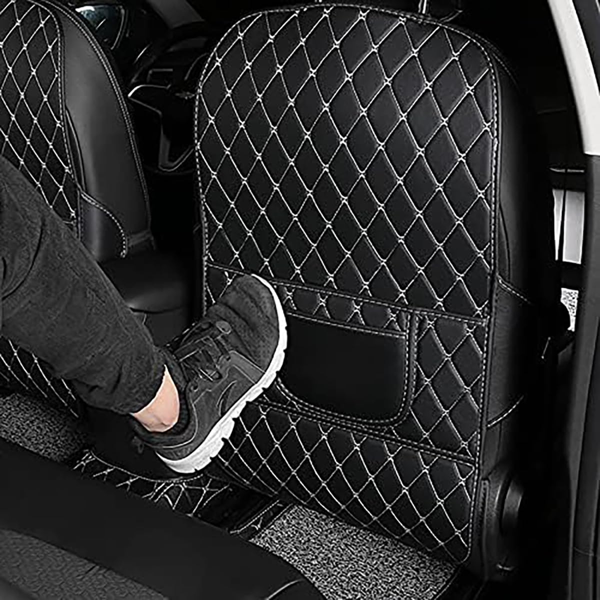 Auto Rücksitz Anti Kick Pad für Volvo V60 2018-2023, Wasserdichtes Schmutzabweisendes Innenzubehör Automobilinnenraum,B/blackbeige Auto Rücksitz Anti Kick Pad für Volvo V60 2018-2023, Wasserdichtes Schmutzabweisendes Innenzubehör Automobilinnenraum,B/blackbeige von EASHAN