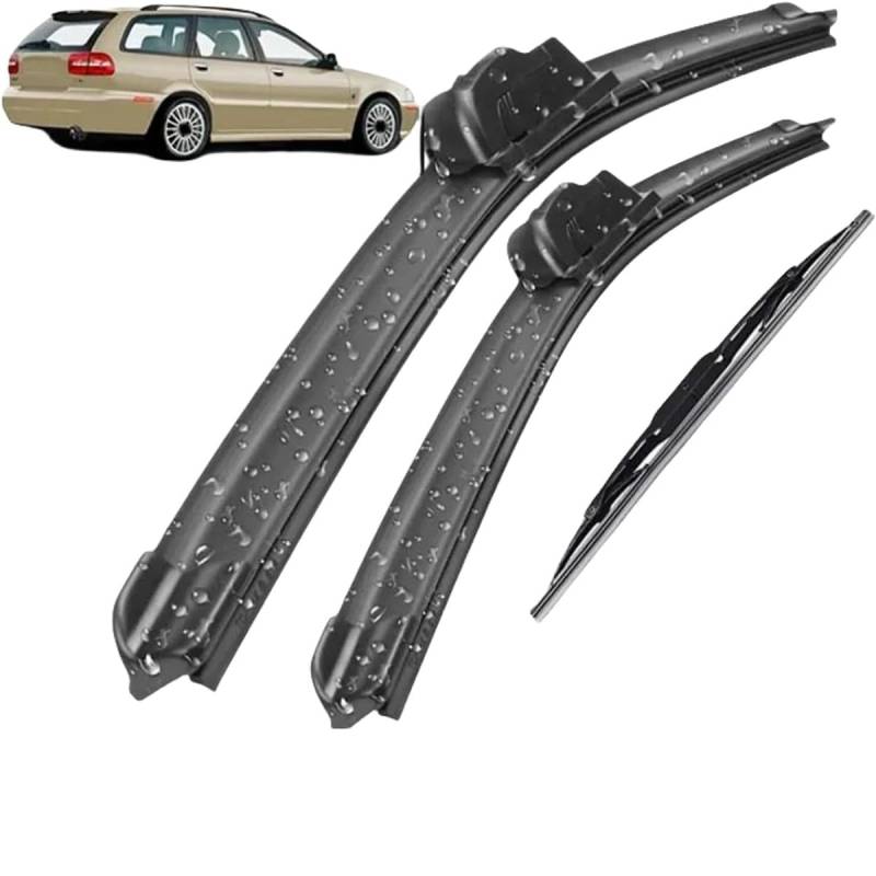 Auto Scheibenwischer für Volvo V40 1995–2004 21"+20"+16", Facile à Installer Ersatz Ganzjahresreinigung Scheibenwischern Auto Zubehör von EASHAN