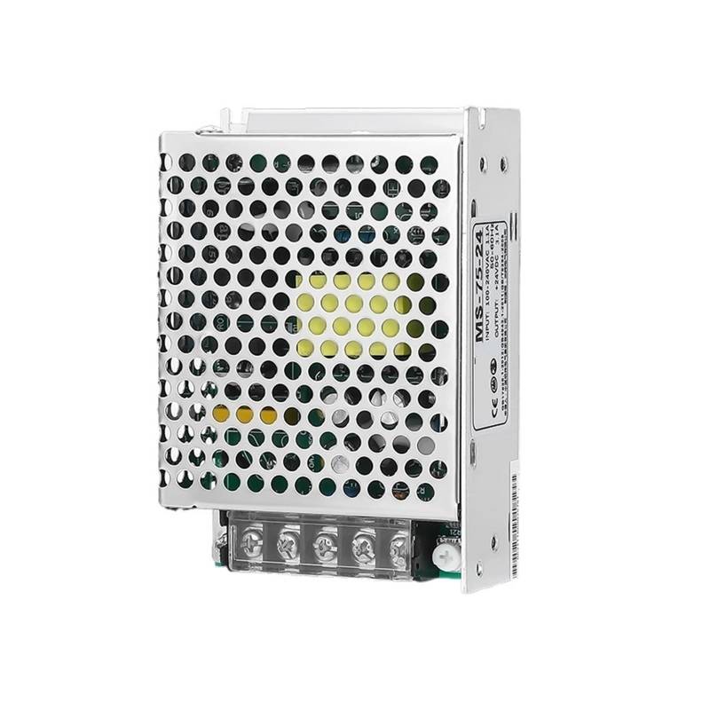 Geregelte Stromversorgung, 75W Schaltnetzteil/AC zu DC 5V 15A 12V 6,2A 15V 5A 24V 3,1A Mini ultradünner Einzelausgangstransformator MS-75-24(5V) von EBAYTV