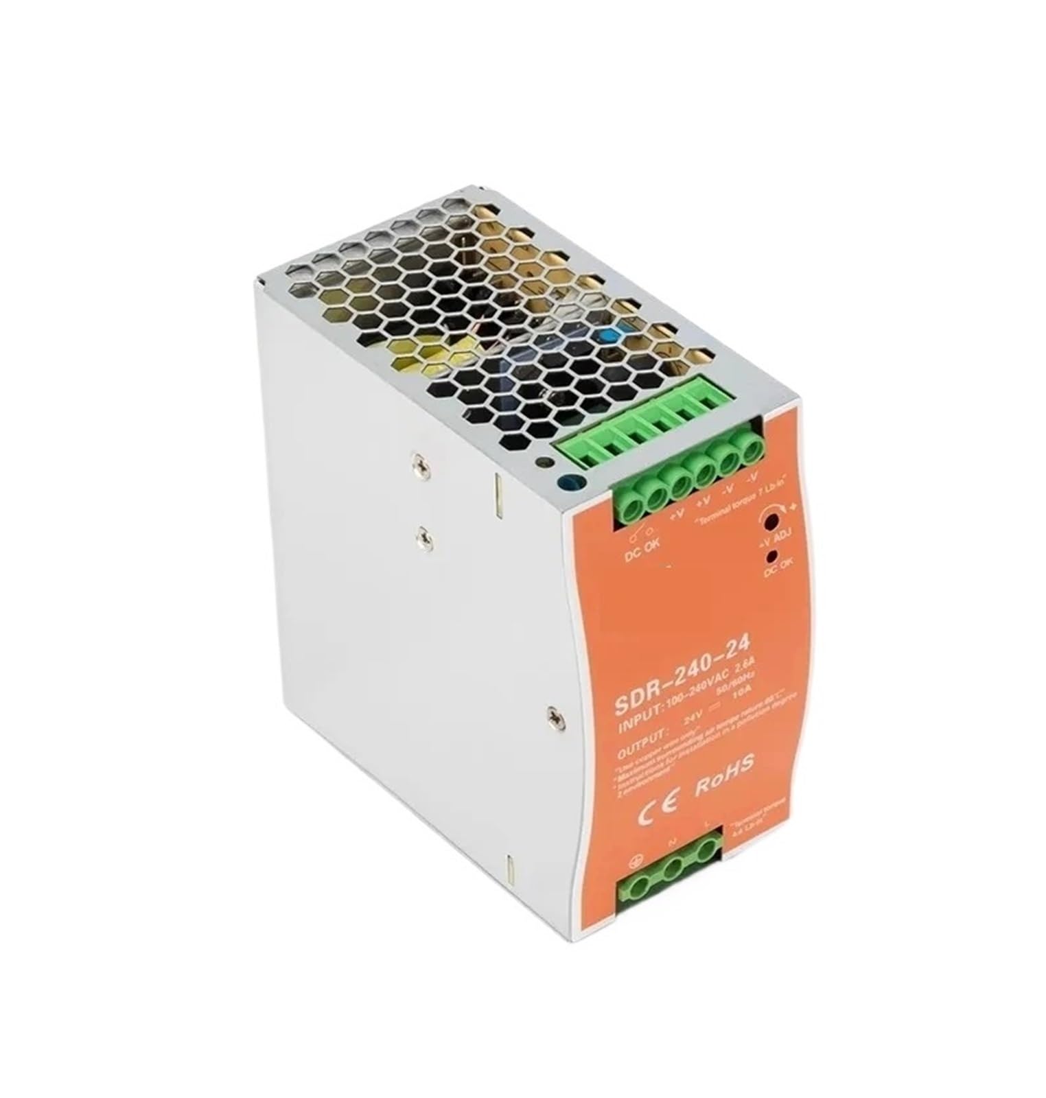Geregelte Stromversorgung, NDR/EDR-Schaltnetzteil for Schienenmonta, NDR-75 120 150 240 480W-12 24V 48V Ausgang, industrielle DIN-Schiene(24V,480w) von EBAYTV