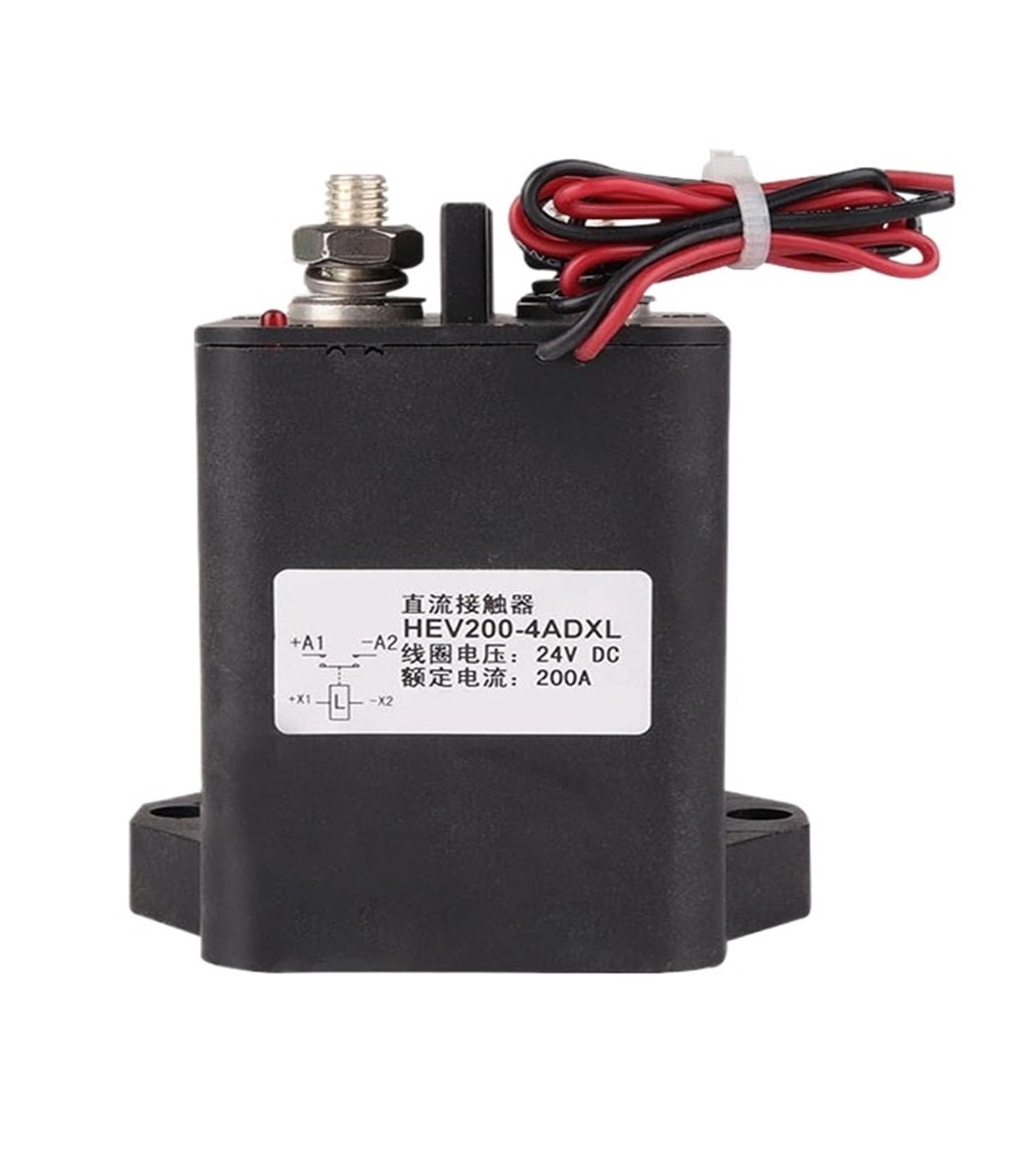 Motorschütze, HEV200A Hohe Spannung DC Schütz 1000 Last Spannung Power Relais 12V 24V 36V 48V 60V 72V 84V 120(1NO,24V) von EBAYTV