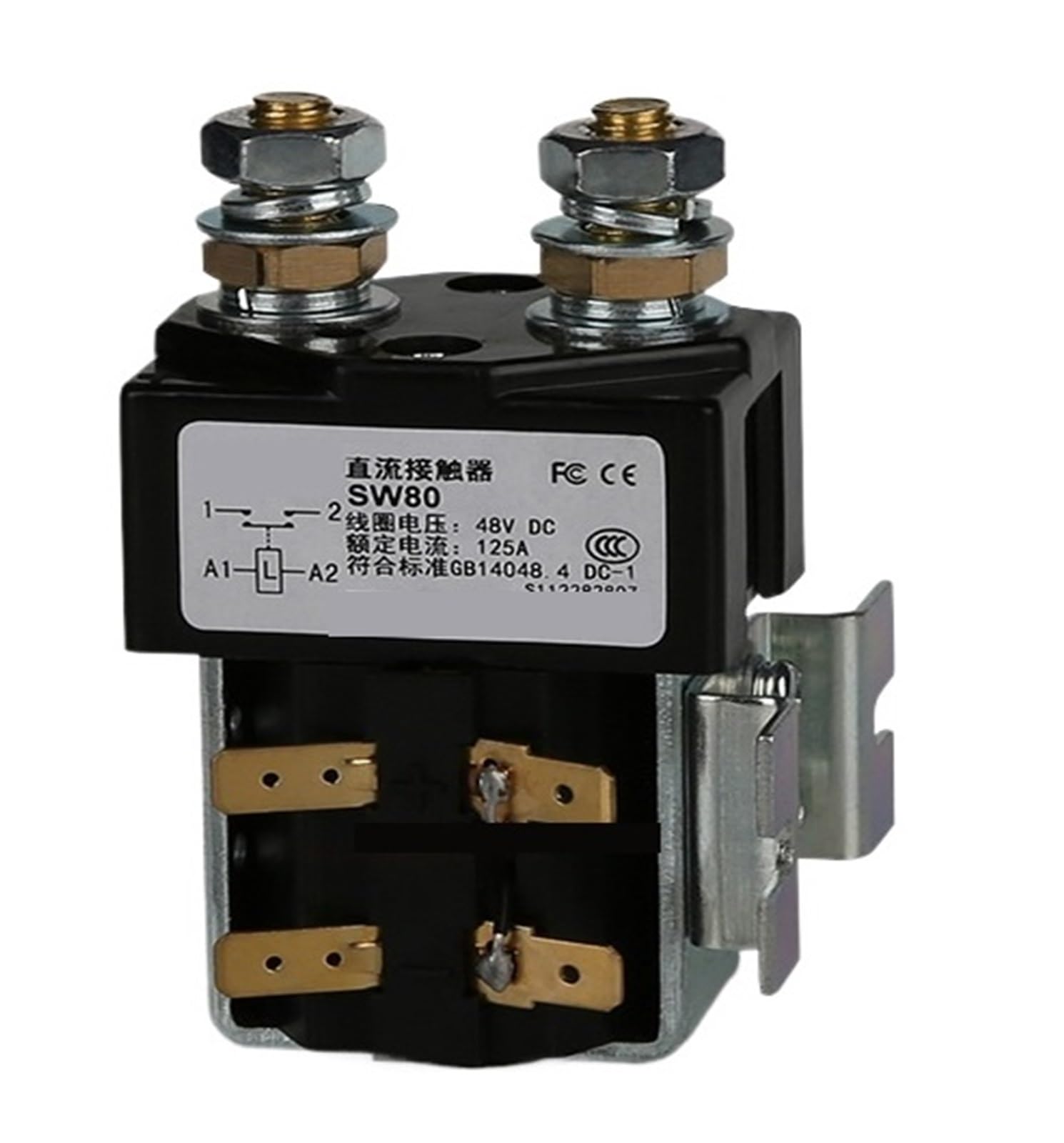 Motorschütze, SW80 NO + NC 24V 36V 48V 60V 72V 100A DC Schütz for Motor Gabelstapler Elektromobil Greifen Wehicle Auto Winde(60V) von EBAYTV