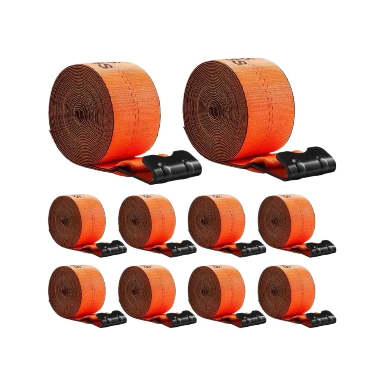 Ratschengurte, 10er-Pack Windengurte for LKW, 10,2 x 9,1 m, mit flachem Haken, 8.700 kg, Ladungssicherungsgurte for Anhänr, Pritschenwan, Farmen und Rettungsdienste von EBAYTV