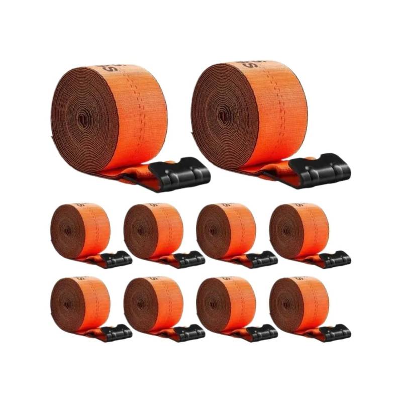 Ratschengurte, 10er-Pack Windengurte for LKW, 10,2 x 9,1 m, mit flachem Haken, 8.700 kg, Ladungssicherungsgurte for Anhänr, Pritschenwan, Farmen und Rettungsdienste von EBAYTV