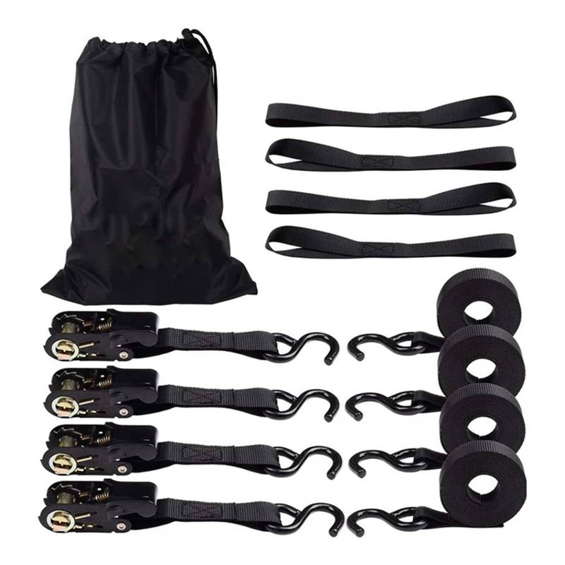 Ratschengurte, 1Set Ratschen-Zurrgurt Motorrad Feste Schwerlastanhänr Transport Auto Spannseil Zurrgurt Kit Ringgürtel von EBAYTV