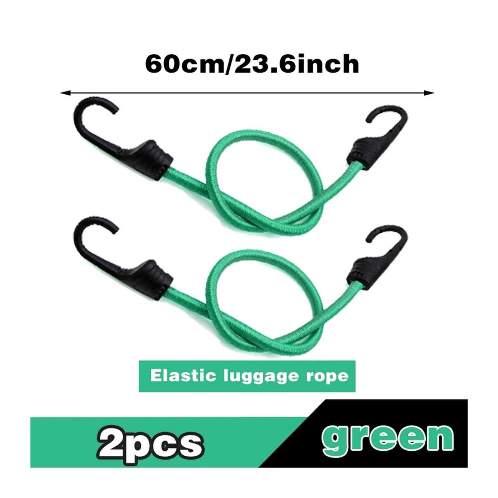 Ratschengurte, 2/4/6Pcs Elastizität Haken Seil Elastische päck Seil Motorrad Fracht Strap päck Bündel Elastische Befestigung Buchse Werkzeug Elast(60cm Green 2pcs) von EBAYTV