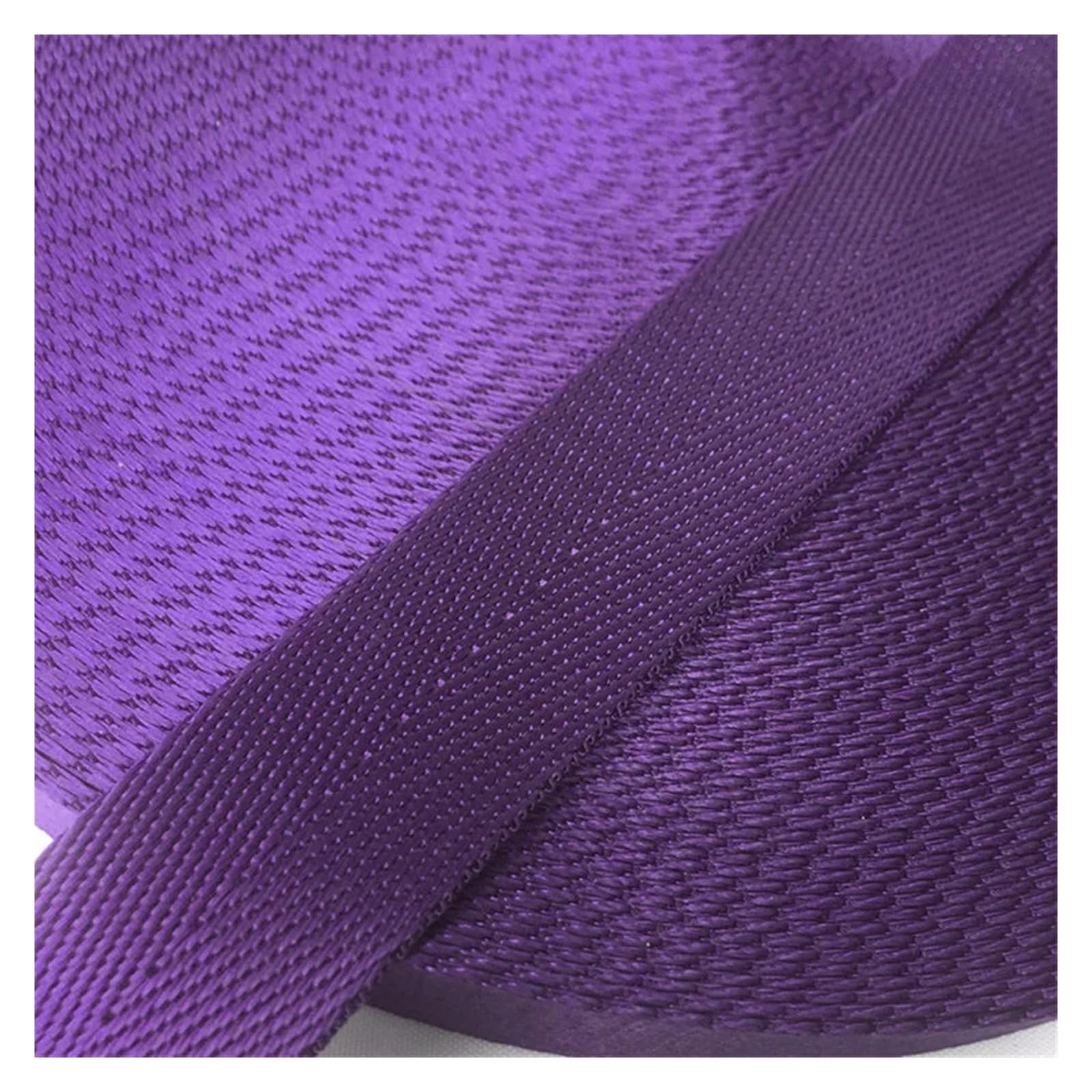 Ratschengurte, 2 Meter 1" (25 mm) Hochwertiges Gurtband aus Nylon mit Fischgrätenmuster, Rucksack-Umreifung, Nähtasche, Gürtelzubehör(Deep Purple) von EBAYTV