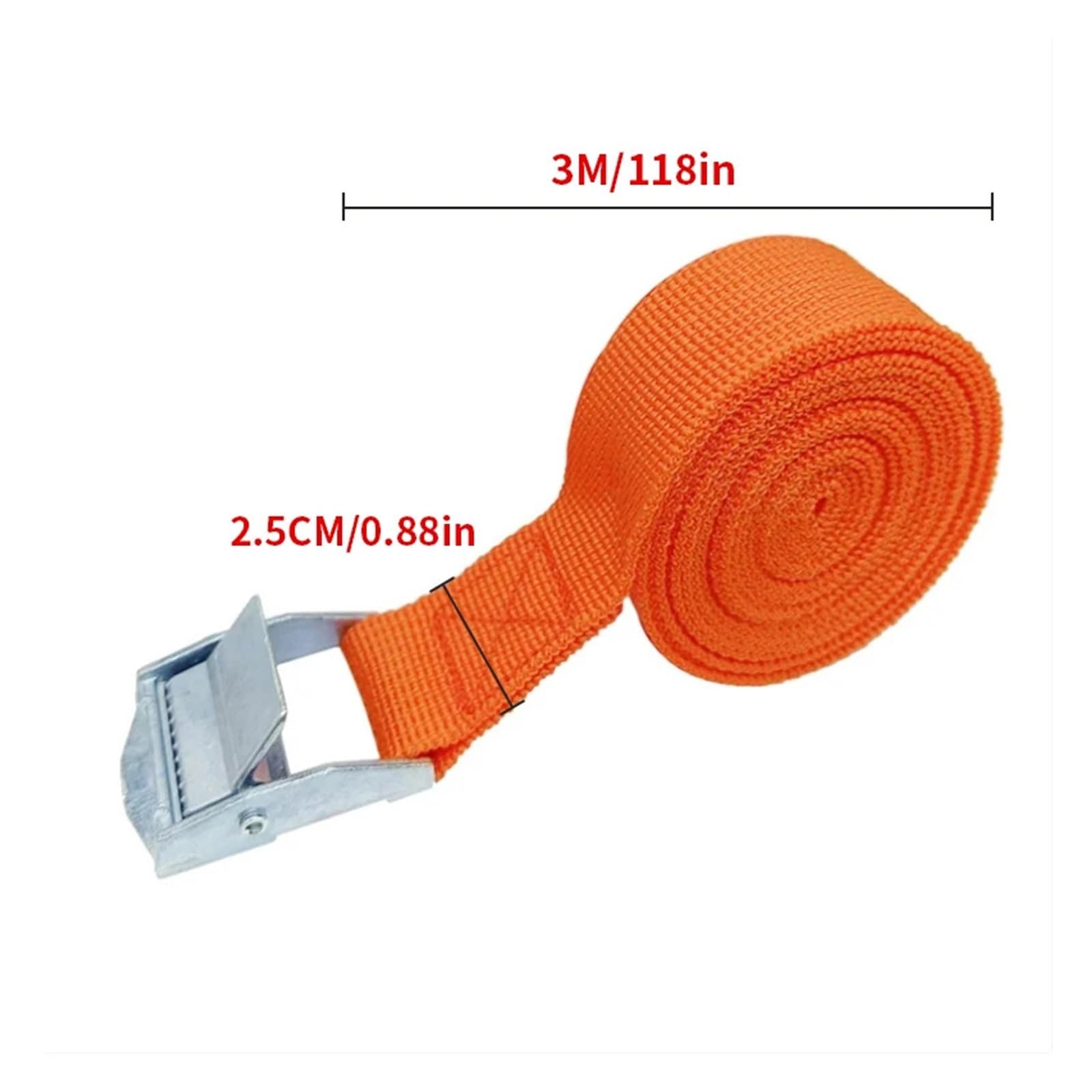 Ratschengurte, 3,6 m Auto-Spannseil-Zurrgurt Starker Ratschengurt for Gepäcktaschen Metallschnalle Frachtgurte for Motorrad-Fahrrad 1 Stück(300cm) von EBAYTV