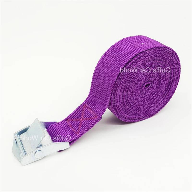 Ratschengurte, 4M Ladungsgurte mit Schnallen-Zurrgurt for Motorrad, Auto, Fahrrad, Metall-Abschleppseil, starker Ratschen-Befestigungsgurt for päcktaschen(1x Purple) von EBAYTV