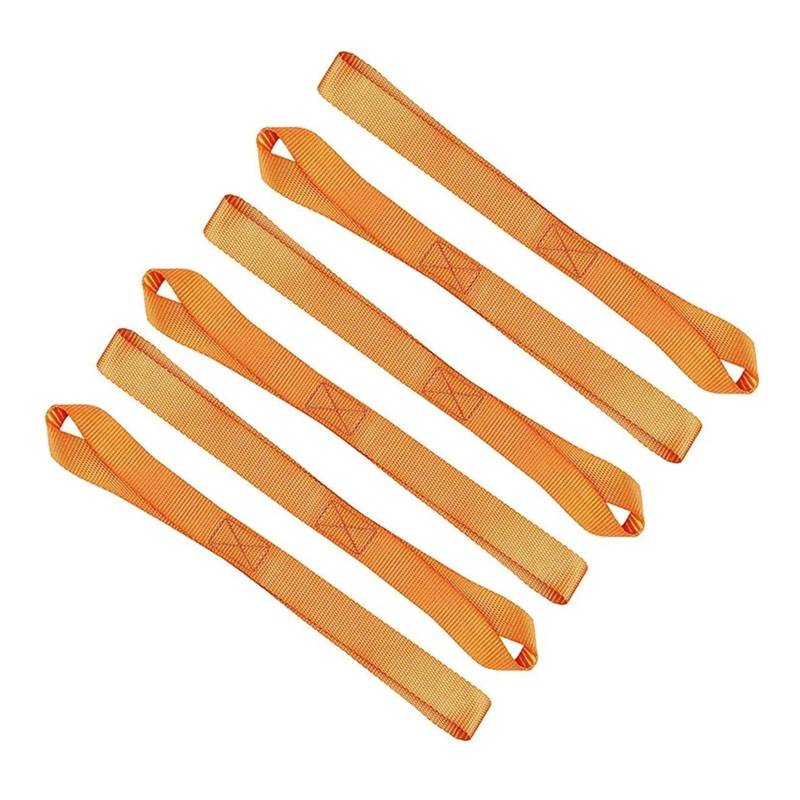 Ratschengurte, 6 Stück weiche Spanngurte zur Ladungssicherung for ATV, UTV, Motorräder, Roller, Dirtbikes, Rasen- und Gartenräte, 40,5 cm(Orange) von EBAYTV