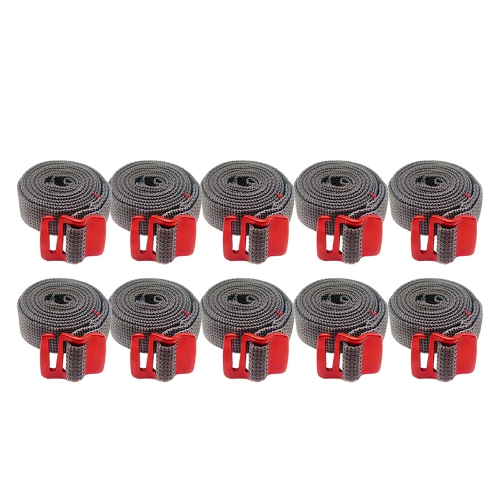 Ratschengurte, Outdoor-Reiserucksack Nylonbandseil mit Schnellverschlusshaken Wandern Klettern Spanngurte Schnalle Zurrgurt Frachtgurte(1.5MX2CMX10pc red) von EBAYTV
