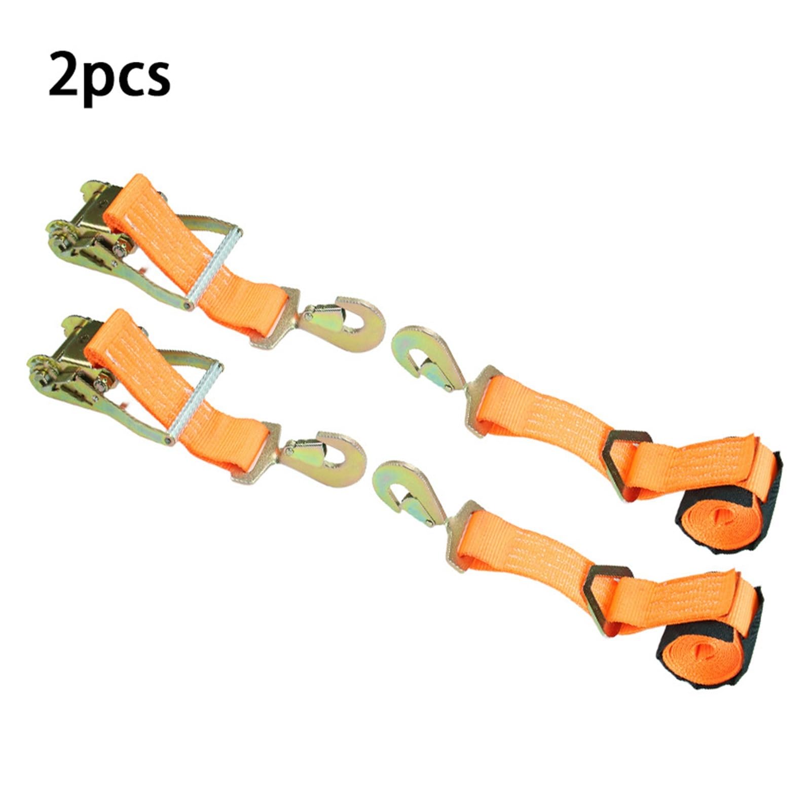 Ratschengurte, Ratschen-Spanngurte-Set, Reifengurte, Auto-Spanngurte mit Karabinerhaken for Pkw-LKW-Anhänr(Orange-2) von EBAYTV