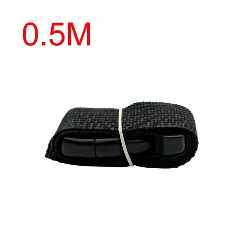 Ratschengurte, Reise-päckgurt aus strapazierfähim Nylon, schwarz, mit Nockenschnalle, Reise-Kits, Outdoor-Camping-Werkzeug(0.5M) von EBAYTV