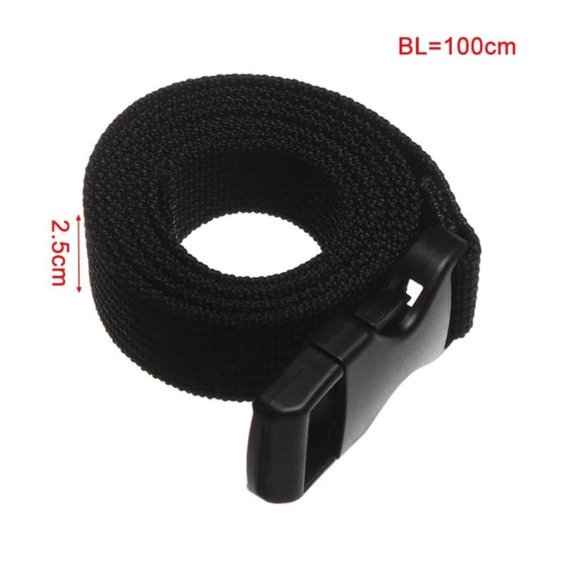 Ratschengurte, Reise-päckgurt aus strapazierfähim Nylon, schwarz, mit Nockenschnalle, Reise-Kits, Outdoor-Camping-Werkzeug(1m) von EBAYTV