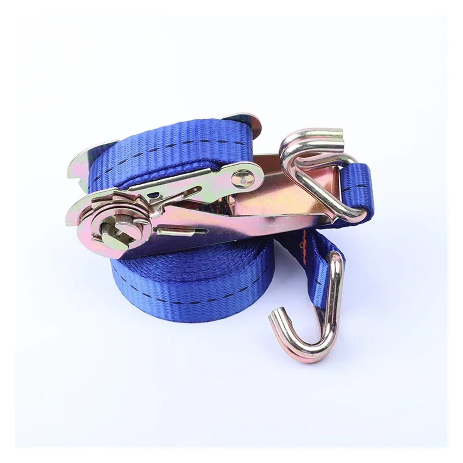 Ratschengurte, Verdicktes elastisches Gurtspannband, Lastbindungsband for Fahrzeu, komplettes LKW-Zubehör, breites, säumtes Seil(Blue 25mm*3 m) von EBAYTV