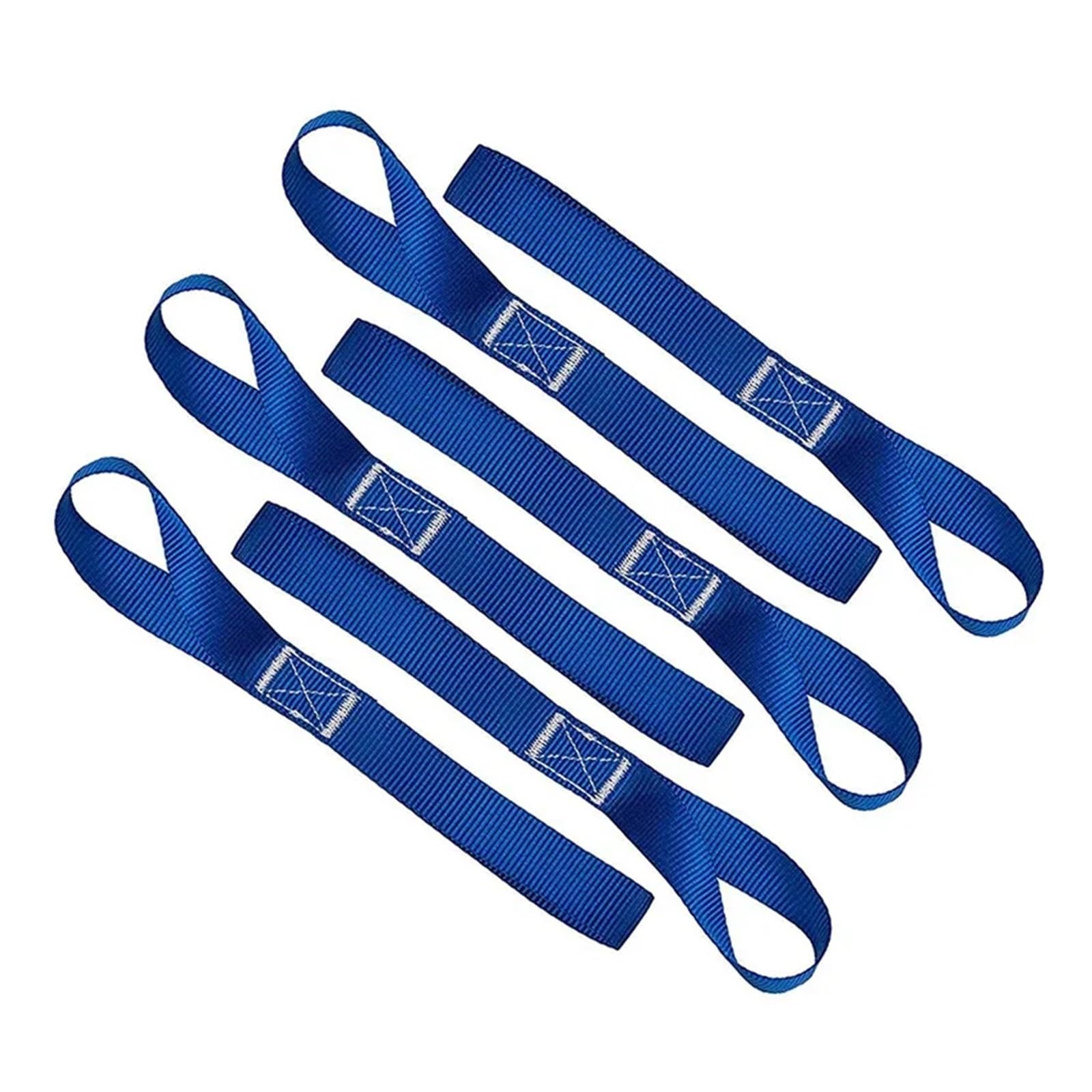 Ratschengurte, Weiche Schlaufen-Spanngurte zur Ladungssicherung for ATVs, UTVs, Motorräder, Roller, Dirtbikes, Rasen- und Gartenräte, 6 Stück, 40,5 cm(Royal Blue) von EBAYTV