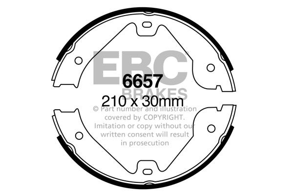 Bremsbackensatz Hinterachse EBC Brakes 6657 von EBC Brakes