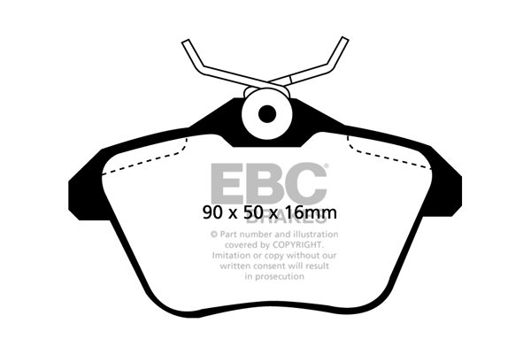 Bremsbelagsatz, Scheibenbremse Hinterachse EBC Brakes DP1096 von EBC Brakes