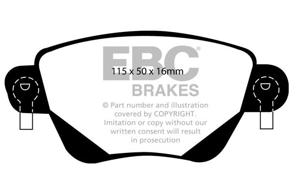 Bremsbelagsatz, Scheibenbremse Hinterachse EBC Brakes DP1350 von EBC Brakes