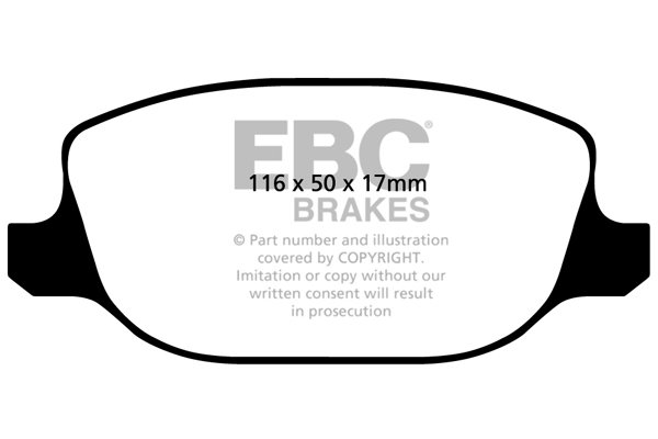 Bremsbelagsatz, Scheibenbremse Hinterachse EBC Brakes DP1425 von EBC Brakes