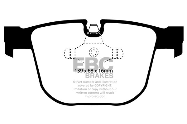 Bremsbelagsatz, Scheibenbremse Hinterachse EBC Brakes DP1451 von EBC Brakes